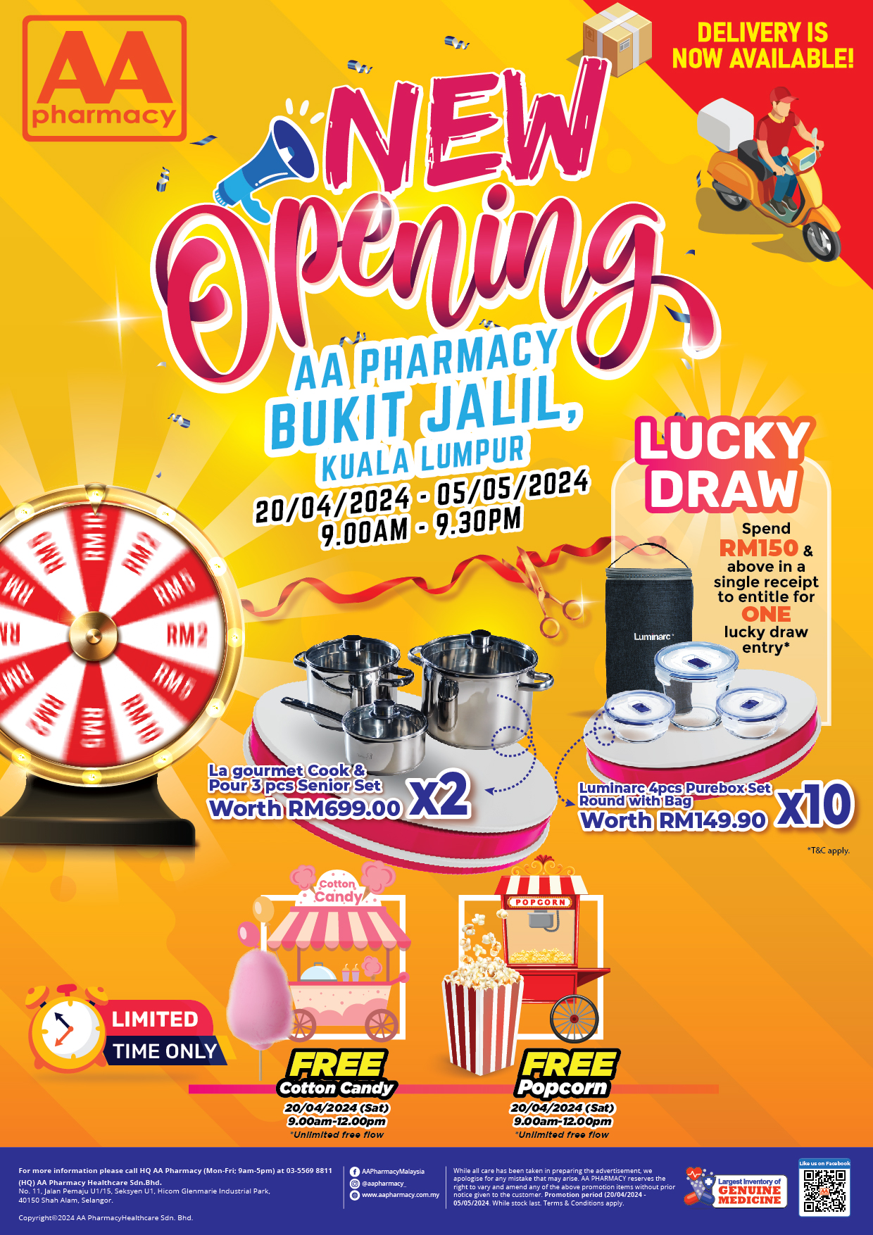 AA Pharmacy Jinjang, Kepong Grand Opening Flyer