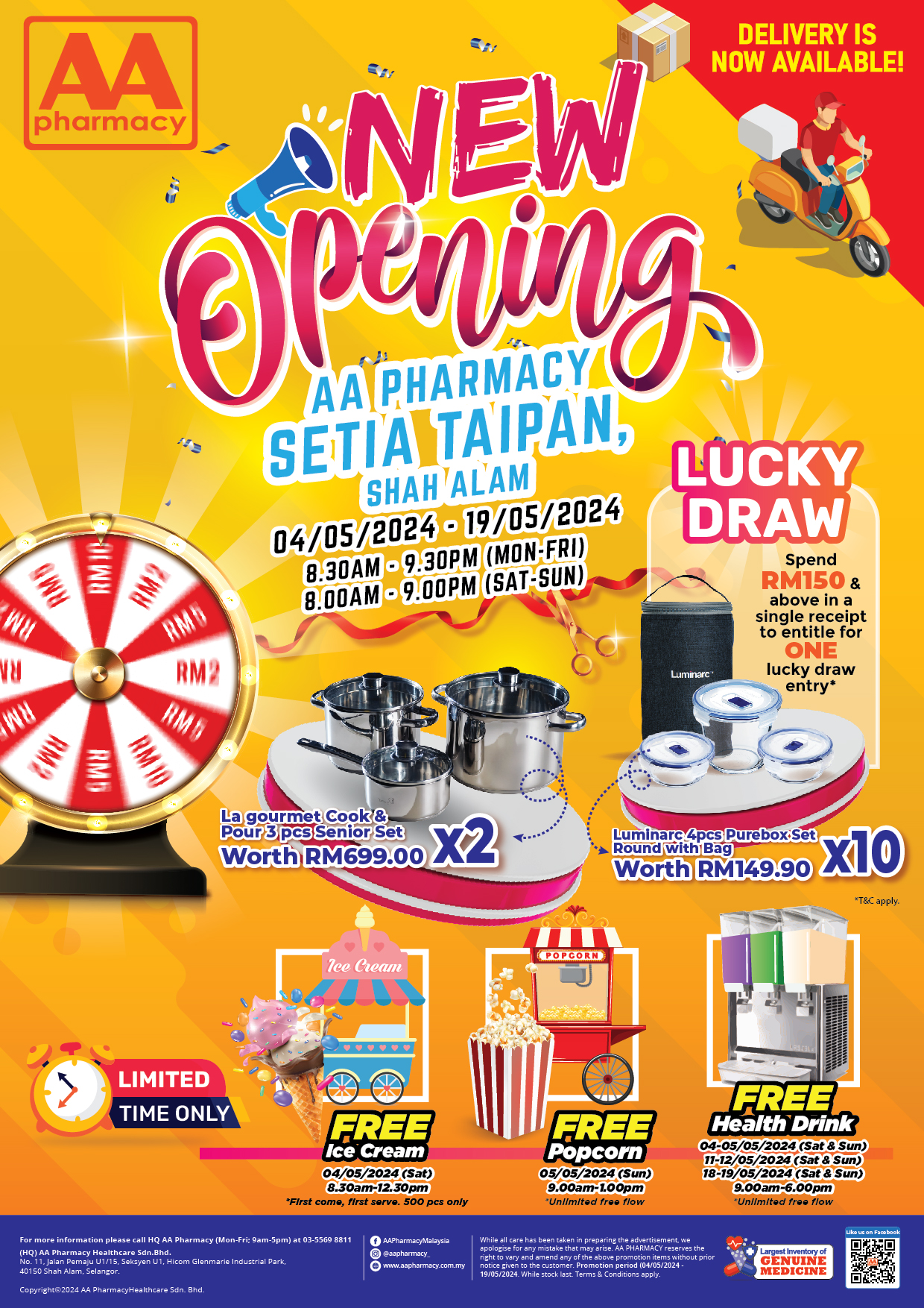AA Pharmacy Jinjang, Kepong Grand Opening Flyer